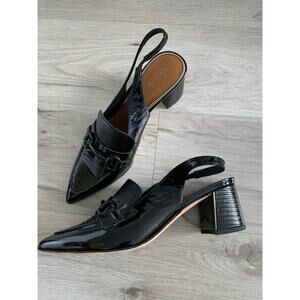 Donald J Pliner Saige Patent Leather Slingbacks Size 8.5